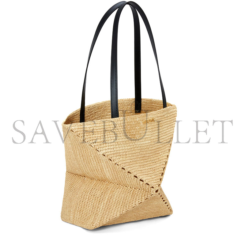 LOEWE MEDIUM PUZZLE FOLD TOTE IN RAFFIA A779G50X08 (31.5*25.5*14.5cm)